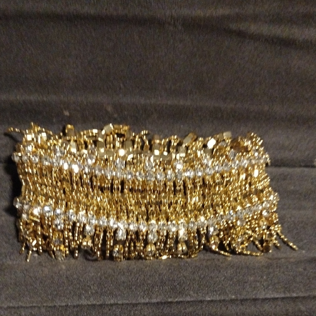 Lauren Spencer Elegant Gold And Silver Bracelet Made With Genuine Crystals